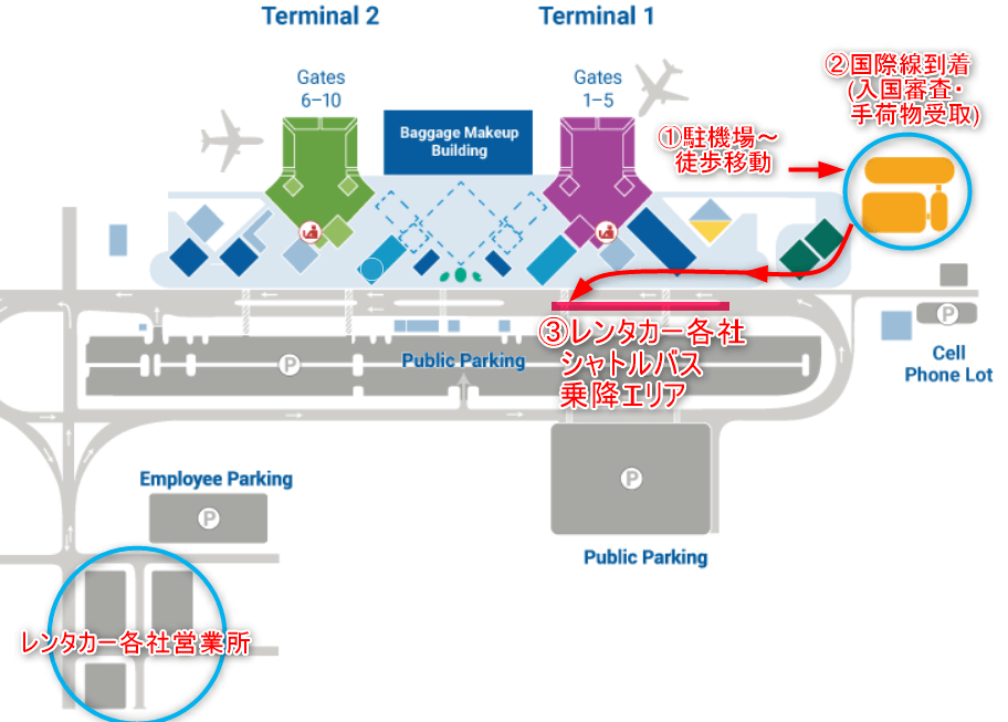 kona airport map