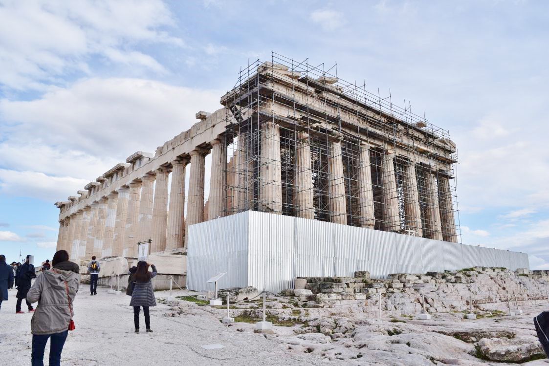 修復中のパルテノン神殿